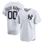 Custom New York Yankees White CONTON Home Limited Jersey