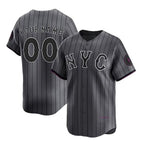 Custom New York Mets Graphite CONTON 2024 City Connect Limited Stitched Jersey