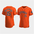 Houston Astros #15 Mart¨ªn Maldonado Orange CONTON 60th Anniversary Flex Base Stitched Jersey