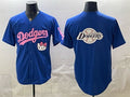 Los Angeles Dodgers Team Big Logo Royal CONTON Hello Kitty Night Stitched Jersey