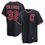 Cleveland Guardians #32 Gavin Williams Player Navy CONTON Home Game Stitched Jerseys