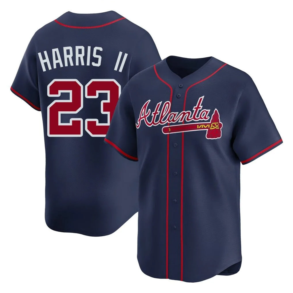Atlanta Braves #23 Michael Harris II Player Navy CONTON Limited Home Game Stitched Jerseys