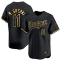 Los Angeles Dodgers #11 Roki Sasaki Player Black Gold CONTON Limited Home Stitched Jerseys