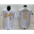 New York Mets #6 Starling Marte Number White CONTON 2022 All Star Stitched Cool Base Jersey