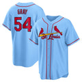 St. Louis Cardinals #54 Sonny Gray Light Blue CONTON Alternate Replica Jersey
