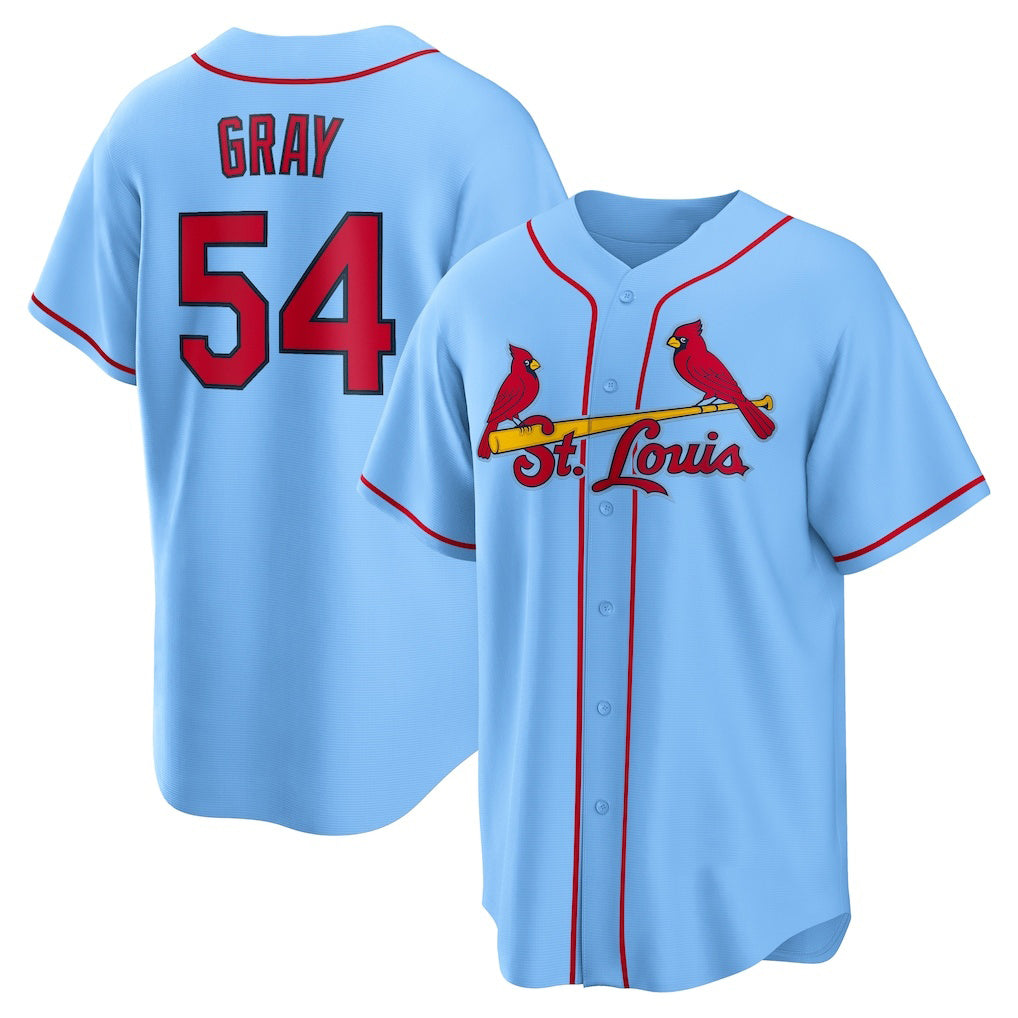St. Louis Cardinals #54 Sonny Gray Light Blue CONTON Alternate Replica Jersey