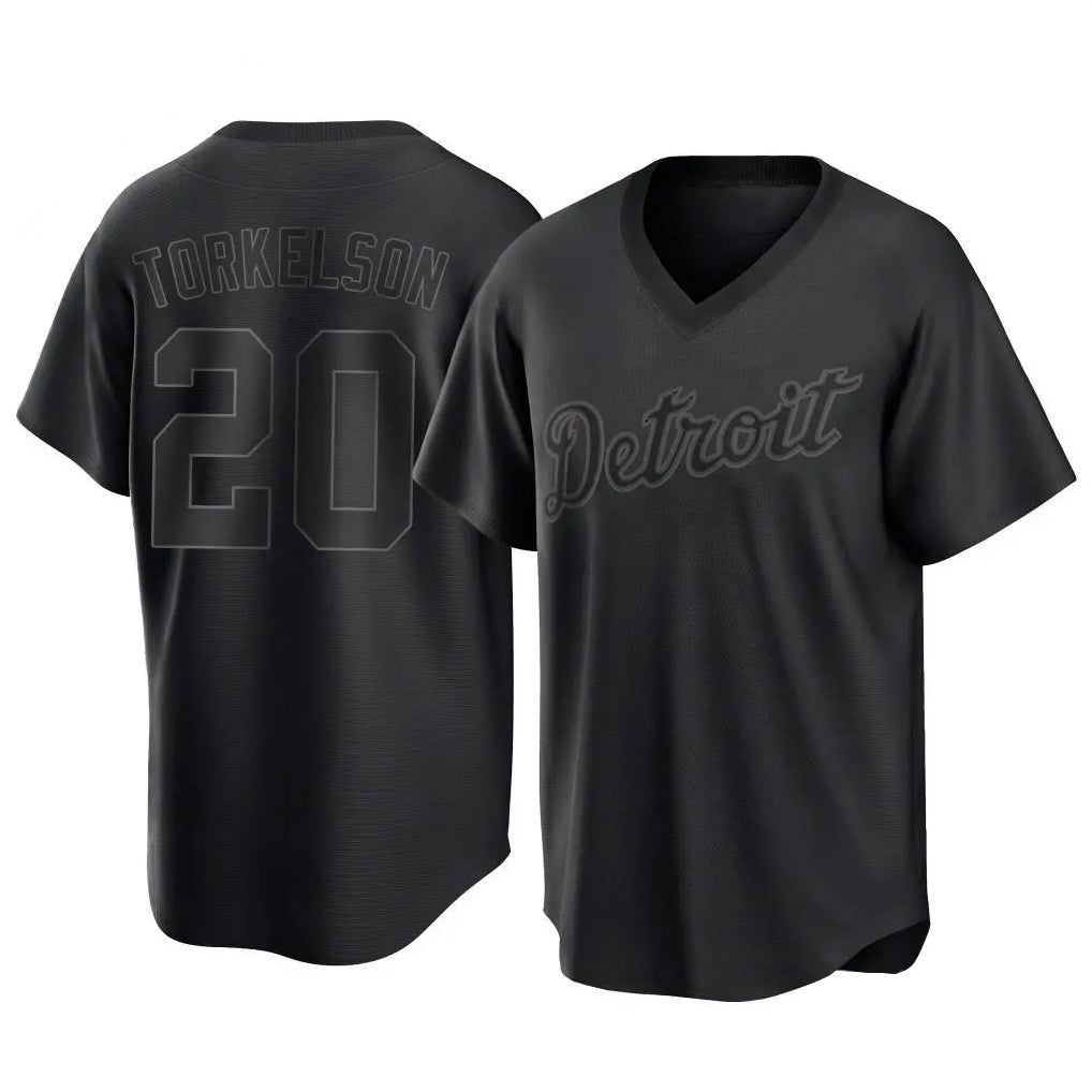Detroit Tigers #20 Spencer Torkelson Player Black CONTON T-shirt Home Game Stitched Jerseys