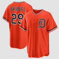 Detroit Tigers #29 Tarik Skubal Orange CONTON Alternate Stitched Jersey
