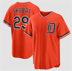 Detroit Tigers #29 Tarik Skubal Orange CONTON Alternate Stitched Jersey