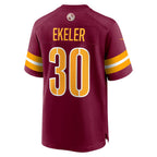 W.Commanders #30 Austin Ekeler Burgundy CONTON Game Jersey