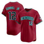 Arizona Diamondbacks #12 Lourdes Gurriel Jr Player Red CONTON Limited Home Game Stitched Jerseys