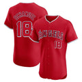 Los Angeles Angels #18 Nolan Schanuel Player Red CONTON Home Limited Elite Stitched Jerseys