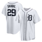 Detroit Tigers #29 Tarik Skubal CONTON White Home Replica Jersey