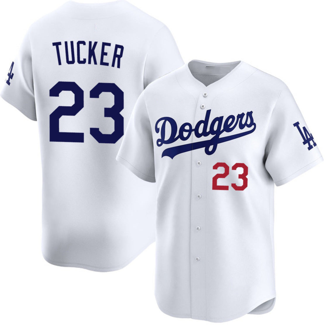 Los Angeles Dodgers #23 Kyle Tucker White CONTON 2026 Home Limited Stitched Jersey