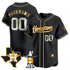 Custom Houston Astros Houston Rodeo Patch Vapor Premier Limited Jersey ¨C All Stitched-Black CONTON