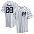 New York Yankees #28 Austin Wells White CONTON Home Replica Jersey