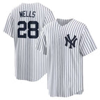 New York Yankees #28 Austin Wells White CONTON Home Replica Jersey