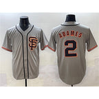 San Francisco Giants #2 Willy Adames Gray CONTON Cool Base Stitched Jersey
