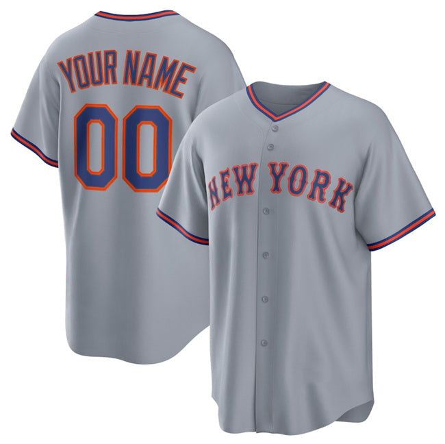 Custom New York Mets Active Player Gray CONTON 2025 Limited Stitched Jersey