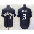 New York Yankees #3 Babe Ruth Black CONTON 'Gothic Legacy Edition' Vapor Premier Limited Stitched Jersey