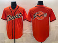San Francisco Giants Team Big Logo Orange CONTON Cool Base Stitched Jersey