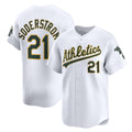 Oakland Athletics #21 Tyler Soderstrom White CONTON Home Limited Player Jersey 2