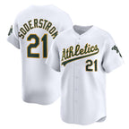 Oakland Athletics #21 Tyler Soderstrom White CONTON Home Limited Player Jersey 2