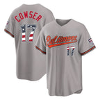 Baltimore Orioles #17 Colton Cowser Player Gray CONTON USA 250 Fourth of July Home Game Stitched Jerseys