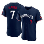 Minnesota Twins #7 Joe Mauer Player Navy CONTONReplica Home Limited Elite Stitched Jerseys