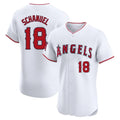 Los Angeles Angels #18 Nolan Schanuel Player White CONTON Limited Elite Stitched Home Jerseys