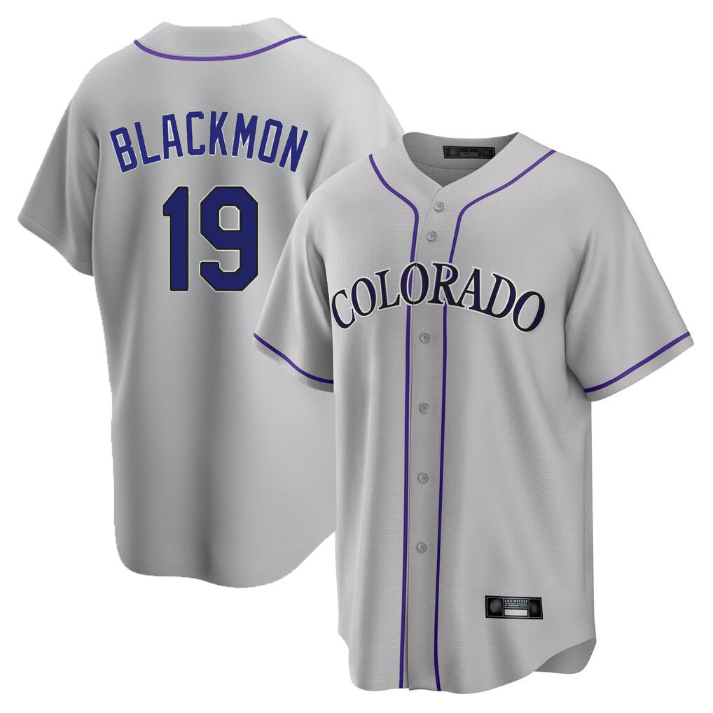 Colorado Rockies #19 Charlie Blackmon Player Gray CONTON Game Home Stitched Jerseys