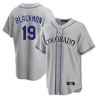 Colorado Rockies #19 Charlie Blackmon Player Gray CONTON Game Home Stitched Jerseys