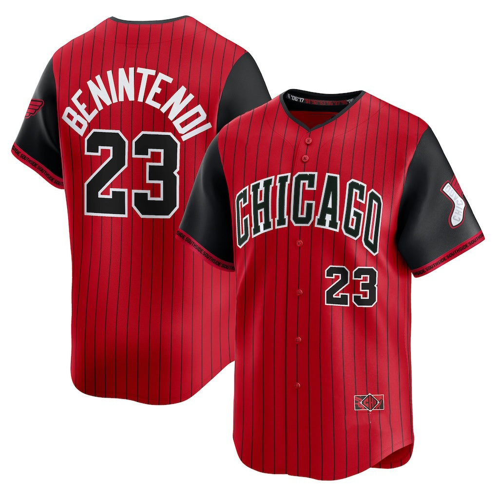 Chicago White Sox #23 Andrew Benintendi Red-Black CONTON 2025 City Connect Limited Player Jersey