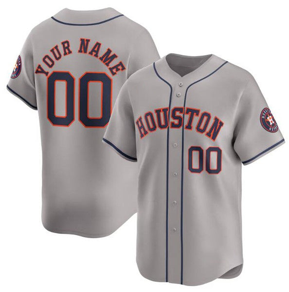 Custom Houston Astros Gray CONTON 2024 Away Limited Stitched Jersey