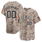 Custom Houston Astros USMC Alternate Vapor Premier Limited Jersey ¨C Desert CONTON