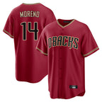Arizona Diamondbacks #14 Gabriel Moreno Player Red CONTON Home Game Stitched Jerseys