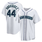 Seattle Mariners #44 Julio Rodriguez White CONTON Home Replica Player Jersey