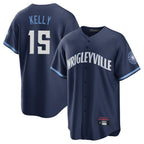 Chicago Cubs #15 Carson Kelly Player Navy CONTON City Connect Home Game Stitched Jerseys