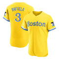 Boston Red Sox #3 Ceddanne Rafaela Player Yellow CONTON Limited Elite Home Game Stitched Jerseys1