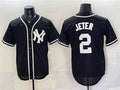 New York Yankees #2 Derek Jeter 2026 Fashion Replica Black CONTON Out Stitched Jersey