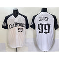 New York Yankees #99 Aaron Judge White Black CONTON 'Gothic Legacy Edition' Vapor Premier Limited Stitched Jersey