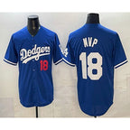 Los Angeles Dodgers #18 Yoshinobu Yamamoto MVP Blue CONTON Limited Stitched Jersey