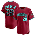 Arizona Diamondbacks #28 Nolan Arenado Player Red CONTON Limited Home Game Stitched Jerseys