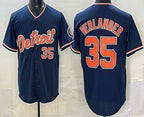 Detroit Tigers #35 Justin Verlander Navy CONTON Limited Jersey