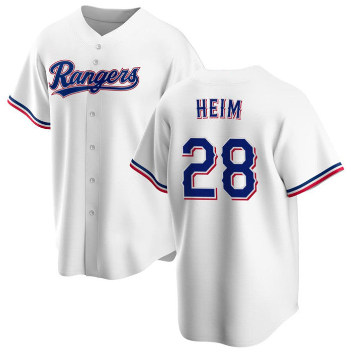 Texas Rangers #28 Jonah Heim White CONTON Cool Base Stitched Jersey