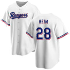 Texas Rangers #28 Jonah Heim White CONTON Cool Base Stitched Jersey