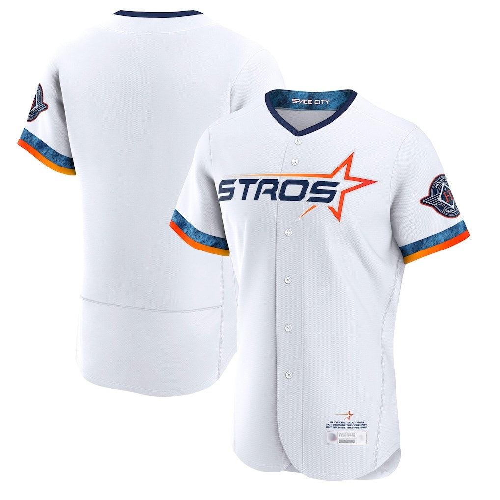 Houston Astros Blank Player White CONTON City Connect Limited Elite Home Stitched Jerseys