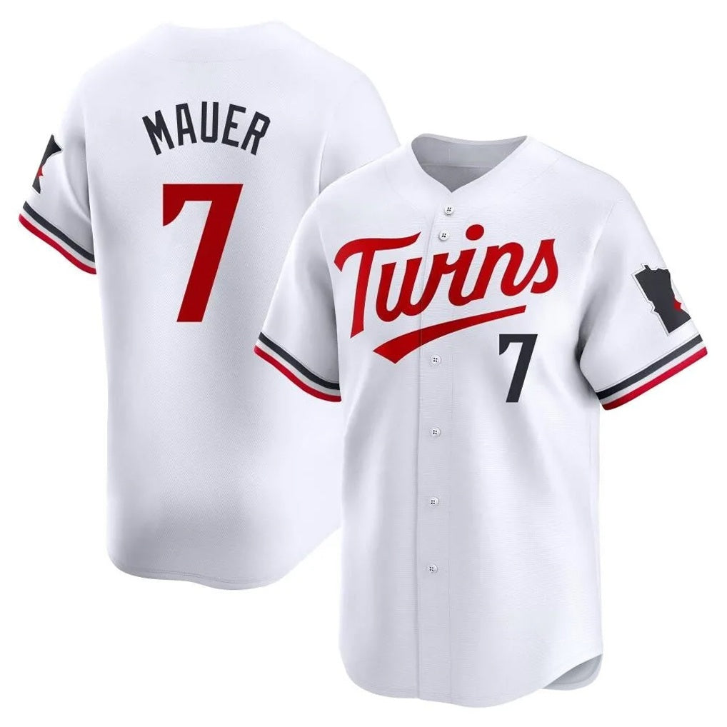 Minnesota Twins #7 Joe Mauer Player White CONTONHome Limited Stitched Jerseys