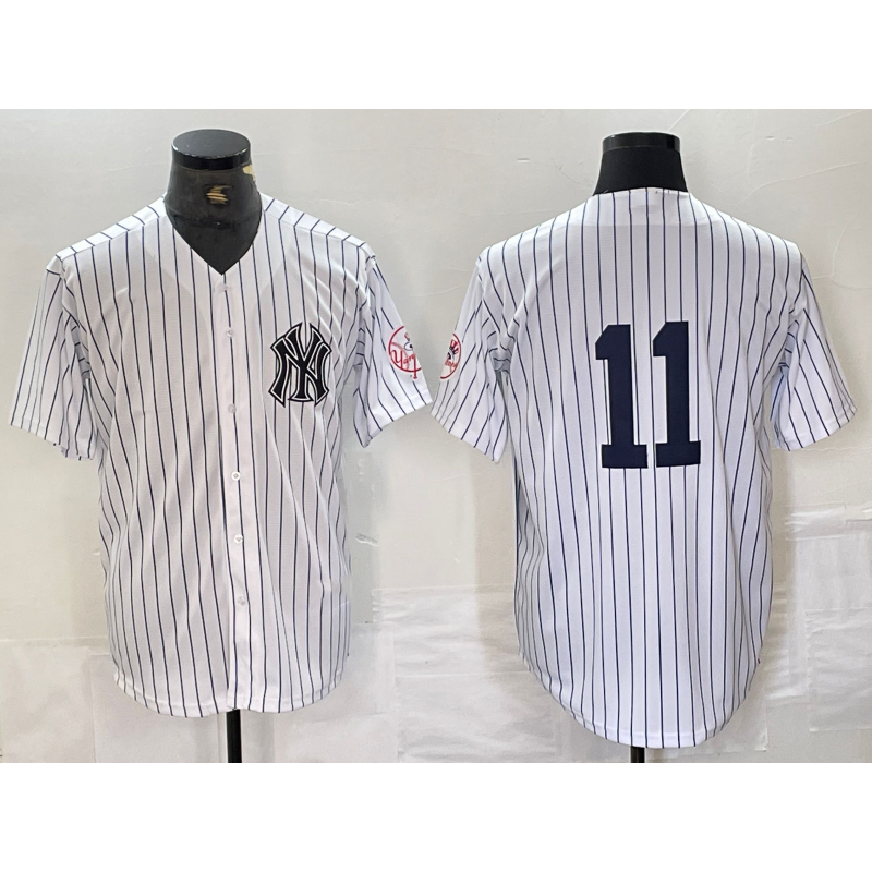 New York Yankees #11 Anthony Volpe White CONTON With Patch 2024 Cool Base Stitched Jersey