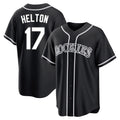 Colorado Rockies #17 Todd Helton Player Black CONTON Fashion Out Home Game Stitched Jerseys